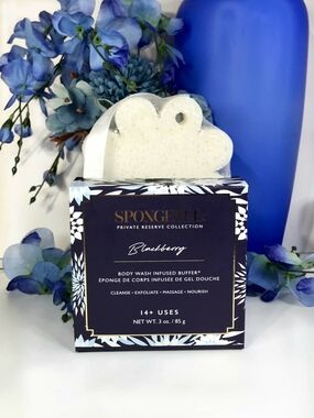 Spongelle Blackberry Bodywash Infused Buffer Sponge 85g *BNIB